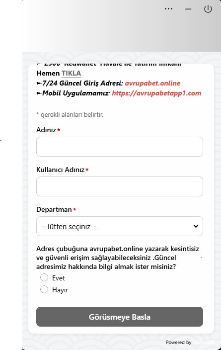 avrupabet canlı destek